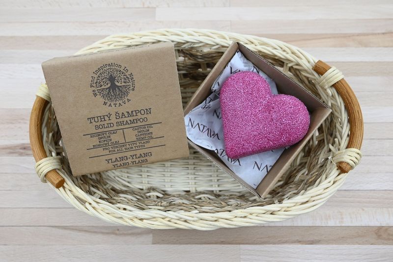 Hjärtformad schampotvål - Låda med 12 tvålar